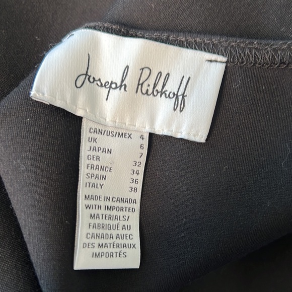 💧JOSEPH RIBKOFF long black quilted vest, size 4, NWOT - Picture 10 of 11